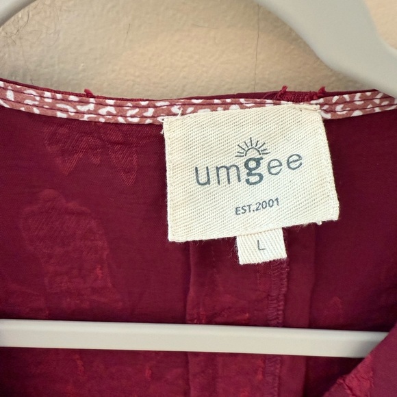 Umgee USA Oversized Floral Burnout Top red size L - Picture 4 of 7